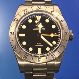 Addiesdive GMT , Swiss Quartz, 39mm, Date, Black dial. EXCELLENT