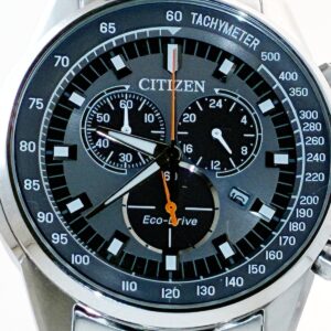 Citizen Men's Stainless Chronograph Eco Drive Tachymeter & Stainless Bracelet
